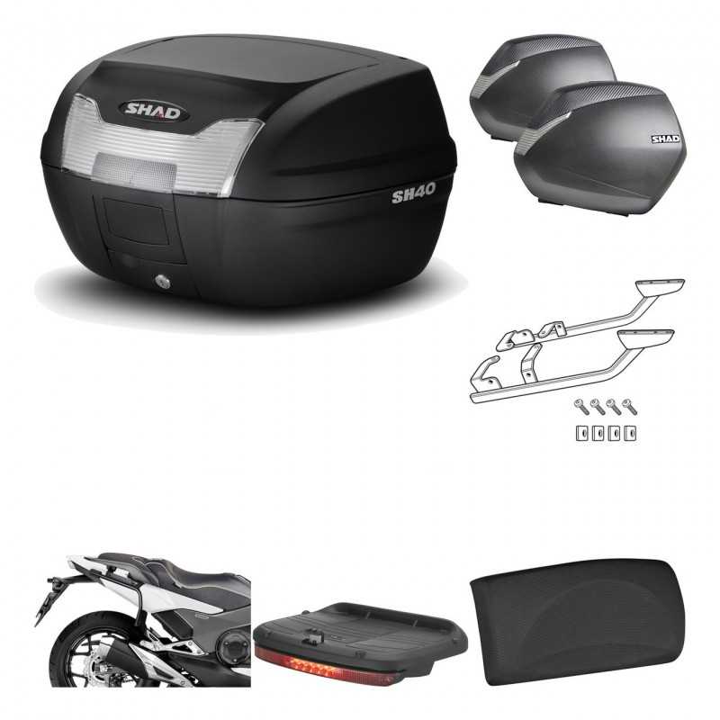 Lateral cases + back trunk + big top fitting + accessories + 3p hardware  SH40 S