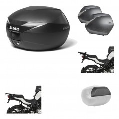 Lateral cases + back trunk + big top fitting + passenger support + 3p hardware  