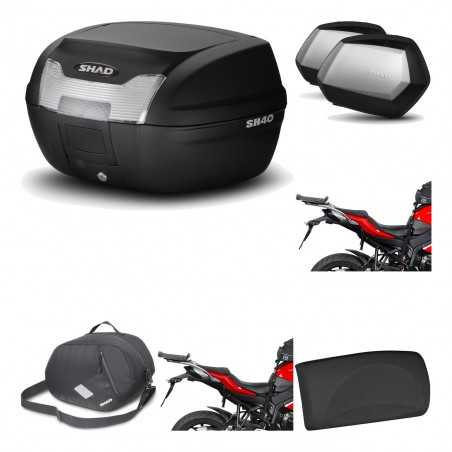 SHAD Maletas laterales + baul trasero herraje montaje accesorios 3p SH40 SH 40 2011 SC SH35 PREMIUM KIT-191381