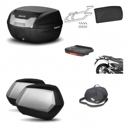 SHAD Maletas laterales + baul trasero herraje montaje accesorios 3p SH40 SH 40 2011 SC SH35 PREMIUM KIT-191531
