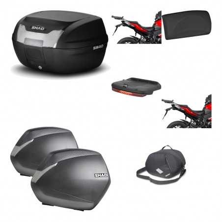 SHAD Maletas laterales + baul trasero herraje montaje accesorios 3p SH40 SH 40 2011 SH36 36 KIT-191383
