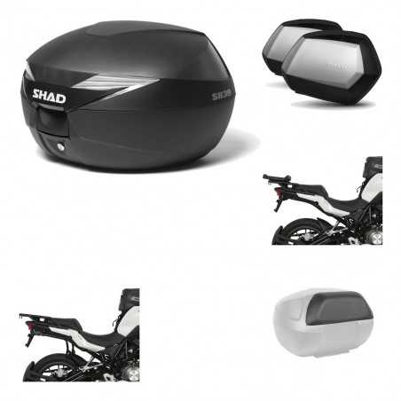 SHAD Maletas laterales + baul trasero herraje montaje respaldo de pasajero 3p SH39 SH 39 SC SH35 PREMIUM KIT-191334