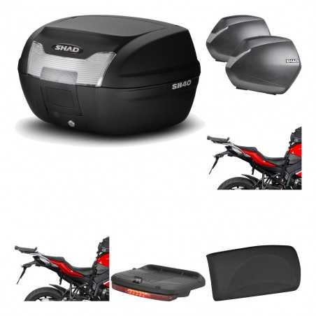 SHAD Maletas laterales + baul trasero herraje montaje accesorios 3p SH40 SH 40 2011 SH36 36 KIT-191384