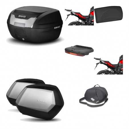 SHAD Maletas laterales + baul trasero herraje montaje accesorios 3p SH40 SH 40 2011 SC SH35 PREMIUM KIT-191387