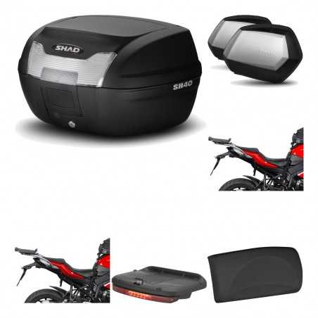 SHAD Maletas laterales + baul trasero herraje montaje accesorios 3p SH40 SH 40 2011 SC SH35 PREMIUM KIT-191388