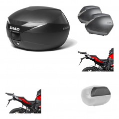 Lateral cases + back trunk + big top fitting + passenger support + 3p hardware  