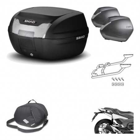 SHAD Maletas laterales + baul trasero herraje montaje 3p bolsa interna SH40 SH 40 2011 SH36 36 KIT-191491