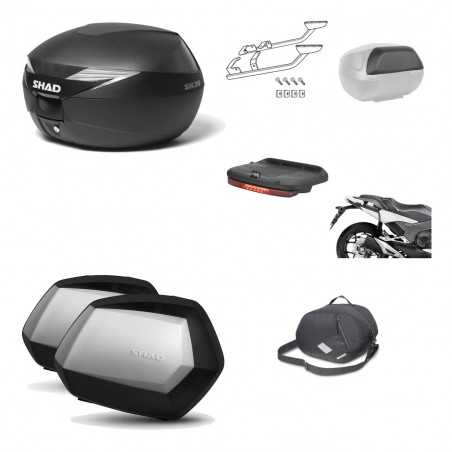SHAD Maletas laterales + baul trasero herraje montaje accesorios 3p SH39 SH 39 SC SH35 PREMIUM KIT-191291