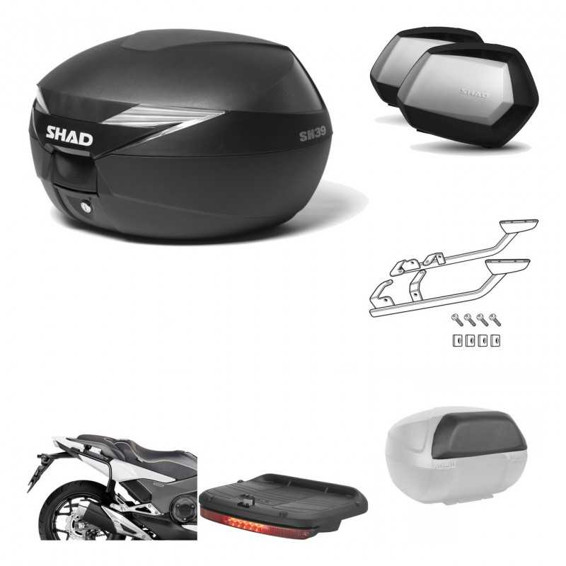 Lateral cases + back trunk + big top fitting + accessories + 3p hardware  SH39 S