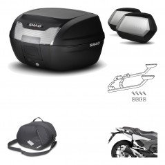 SHAD Maletas laterales + baul trasero herraje montaje 3p bolsa interna SH40 SH 40 2011 SC SH35 PREMIUM KIT-191495