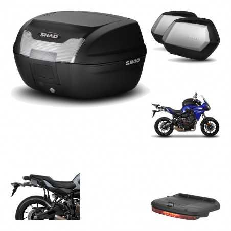 SHAD Maletas laterales + baul trasero herraje montaje luz de freno 3p SH40 SH 40 2011 SC SH35 PREMIUM KIT-191544