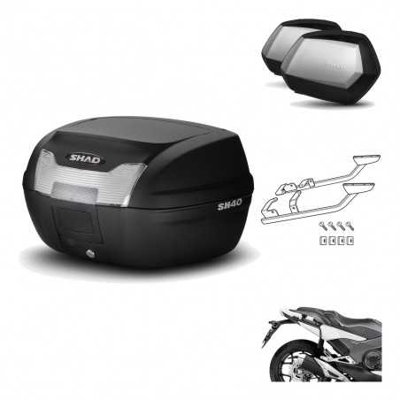 SHAD Maletas laterales + baul trasero herraje montaje 3p SH40 SH 40 2011 SC SH35 PREMIUM KIT-191496