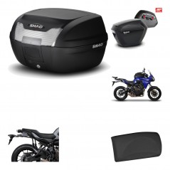 Lateral cases + back trunk + big top fitting + passenger support + 3p hardware  