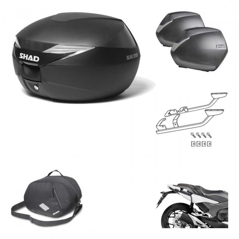 SHAD Maletas laterales + baul trasero herraje montaje 3p bolsa interna SH39 SH 39 SH36 36 KIT-191251