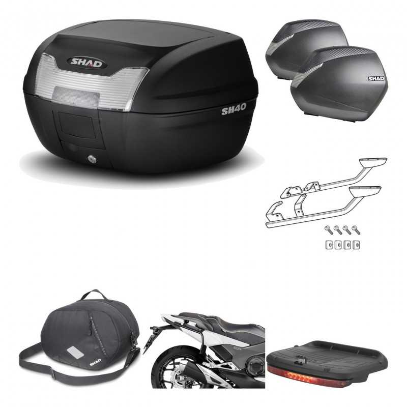 Lateral cases + back trunk + big top fitting + accessories + 3p hardware  SH40 S