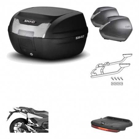 SHAD Maletas laterales + baul trasero herraje montaje luz de freno 3p SH40 SH 40 2011 SH36 36 KIT-191504