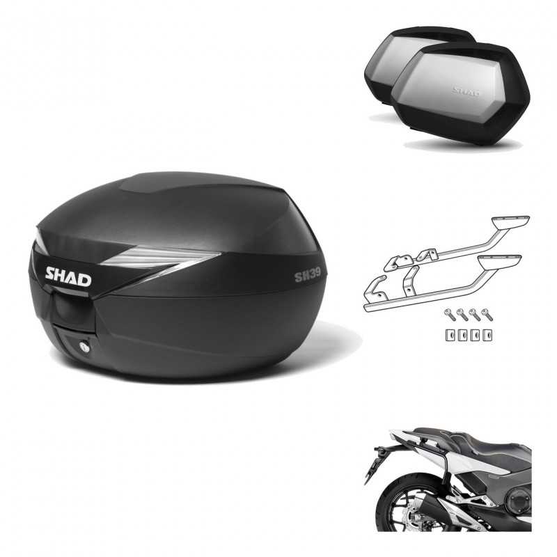 SHAD Maletas laterales + baul trasero herraje montaje 3p SH39 SH 39 SC SH35 PREMIUM KIT-191256