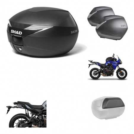 Lateral cases + back trunk + big top fitting + passenger support + 3p hardware  