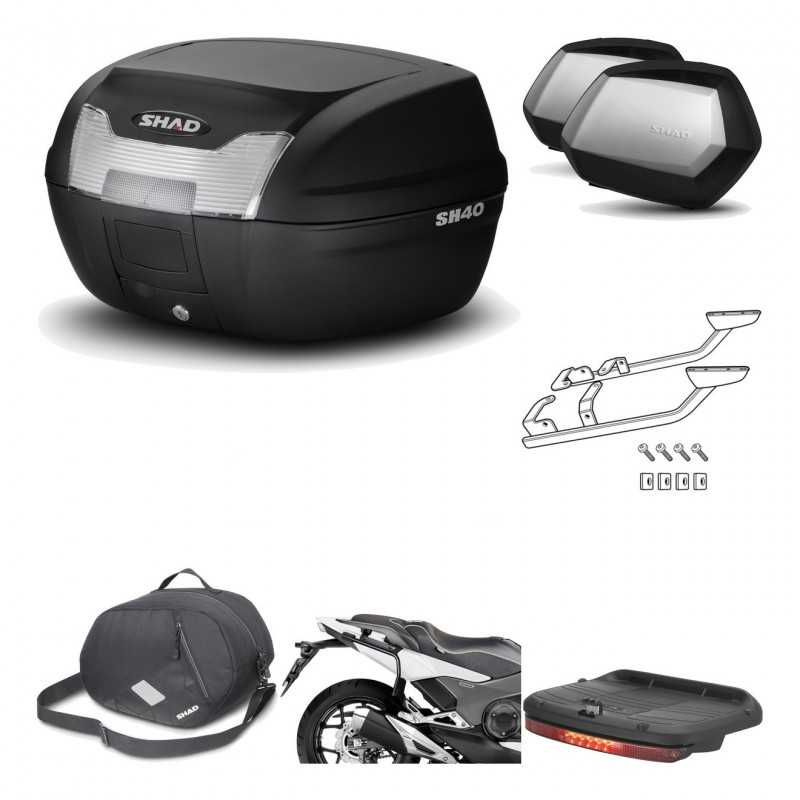 Lateral cases + back trunk + big top fitting + accessories + 3p hardware  SH40 S