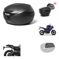 Lateral cases + back trunk + big top fitting + passenger support + 3p hardware  
