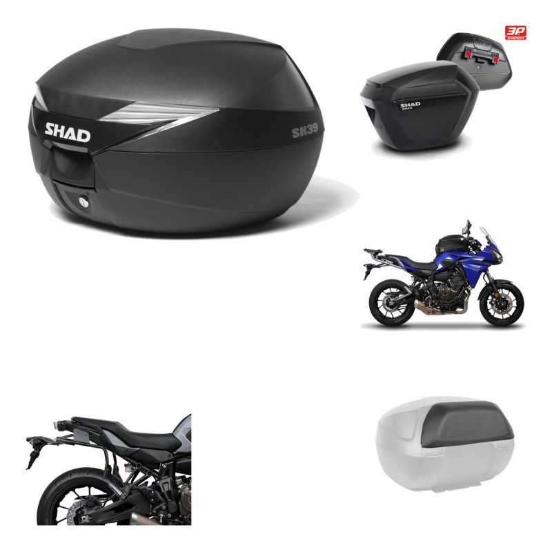 Lateral cases + back trunk + big top fitting + passenger support + 3p hardware  
