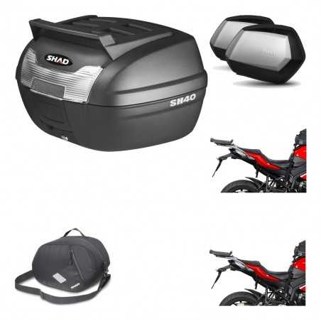 SHAD Maletas laterales + baul trasero herraje montaje 3p bolsa interna SC SH35 PREMIUM KIT-191609