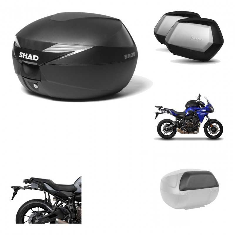 Lateral cases + back trunk + big top fitting + passenger support + 3p hardware  