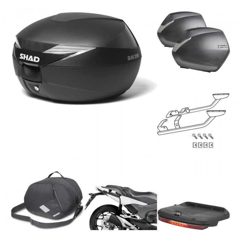 Lateral cases + back trunk + big top fitting + accessories + 3p hardware  SH39 S