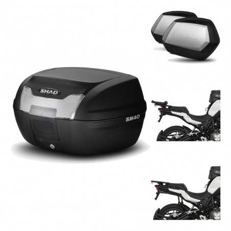 SHAD Maletas laterales + baul trasero herraje montaje 3p SH40 SH 40 2011 SC SH35 PREMIUM KIT-191562