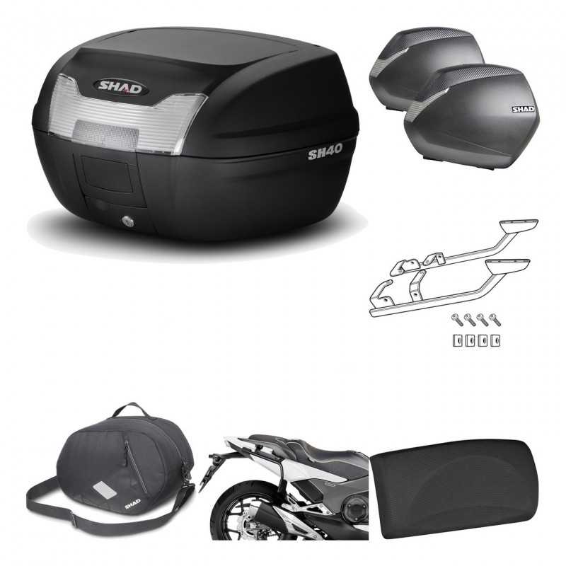SHAD Maletas laterales + baul trasero herraje montaje accesorios 3p SH40 SH 40 2011 SH36 36 KIT-191515