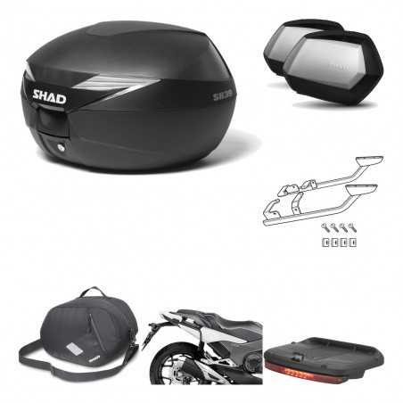 SHAD Maletas laterales + baul trasero herraje montaje accesorios 3p SH39 SH 39 SC SH35 PREMIUM KIT-191267