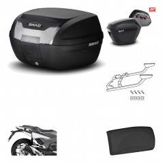 Lateral cases + back trunk + big top fitting + passenger support + 3p hardware  