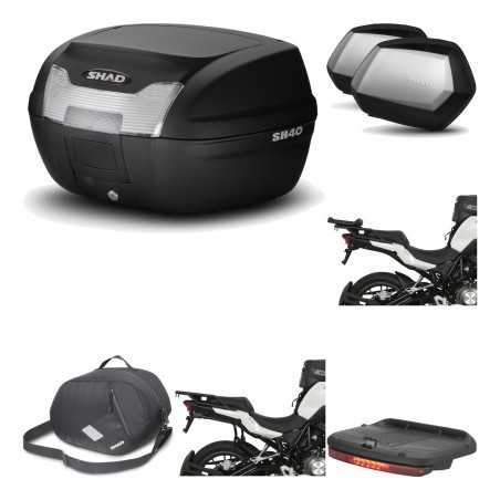 SHAD Maletas laterales + baul trasero herraje montaje accesorios 3p SH40 SH 40 2011 SC SH35 PREMIUM KIT-191567