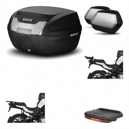 SHAD Maletas laterales + baul trasero herraje montaje luz de freno 3p SH40 SH 40 2011 SC SH35 PREMIUM KIT-191568