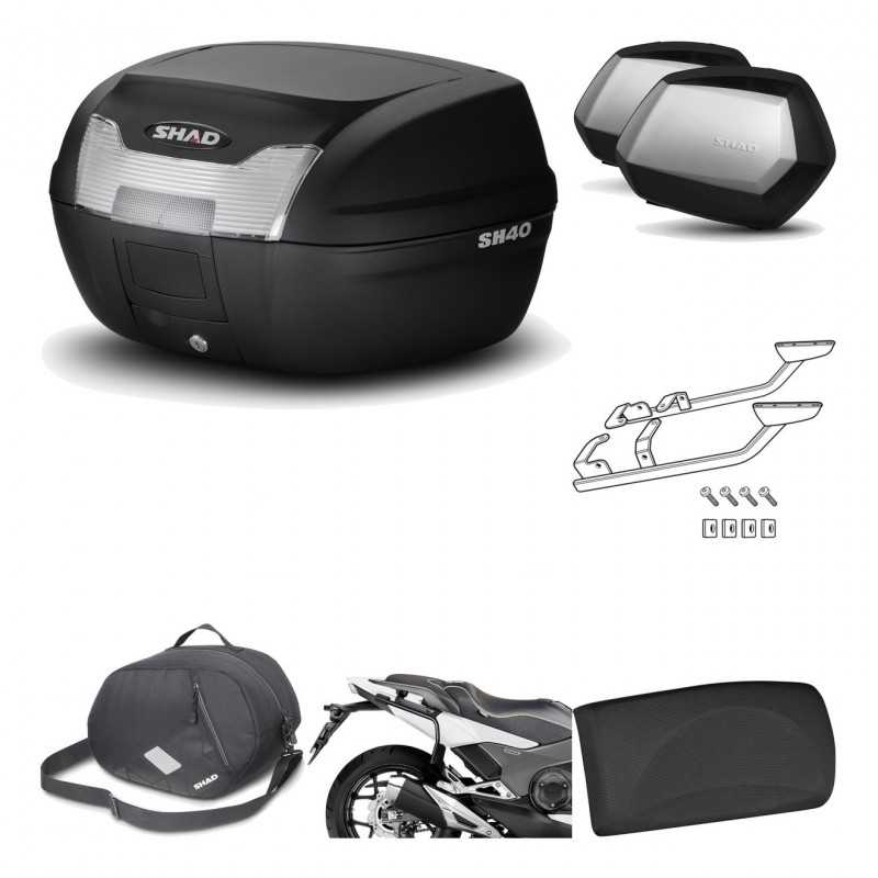Lateral cases + back trunk + big top fitting + accessories + 3p hardware  SH40 S