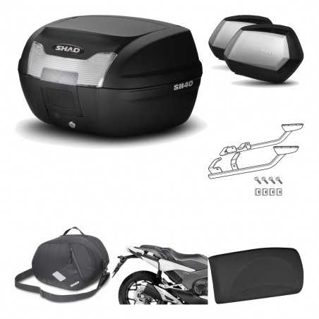 SHAD Maletas laterales + baul trasero herraje montaje accesorios 3p SH40 SH 40 2011 SC SH35 PREMIUM KIT-191519