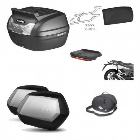 SHAD Maletas laterales + baul trasero herraje montaje accesorios 3p SC SH35 PREMIUM KIT-191771