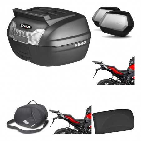 SHAD Maletas laterales + baul trasero herraje montaje accesorios 3p SC SH35 PREMIUM KIT-191621