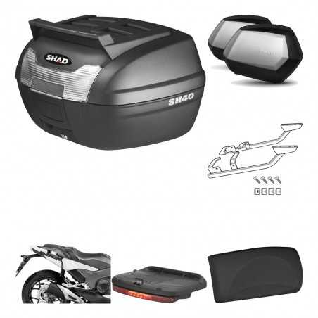 SHAD Maletas laterales + baul trasero herraje montaje accesorios 3p SC SH35 PREMIUM KIT-191772