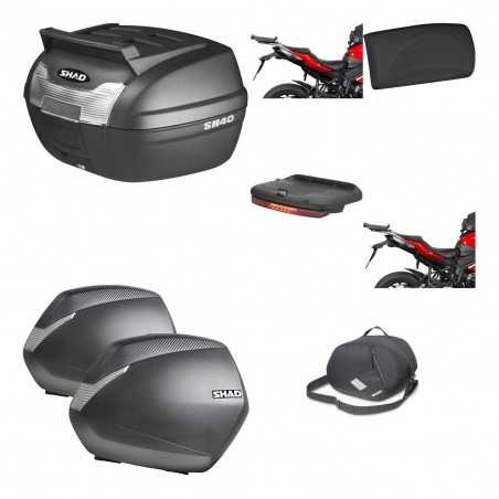 SHAD Maletas laterales + baul trasero herraje montaje accesorios 3p SH36 SH 36 KIT-191623