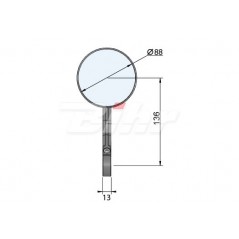 Rear view mirror with cuff both sides  Clubman 132SE02SW