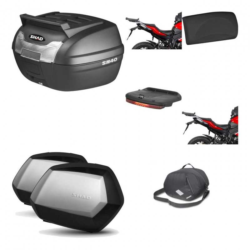 SHAD Maletas laterales + baul trasero herraje montaje accesorios 3p SC SH35 PREMIUM KIT-191627