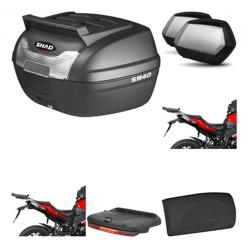 Lateral cases + back trunk + big top fitting + accessories + 3p hardware   SC SH