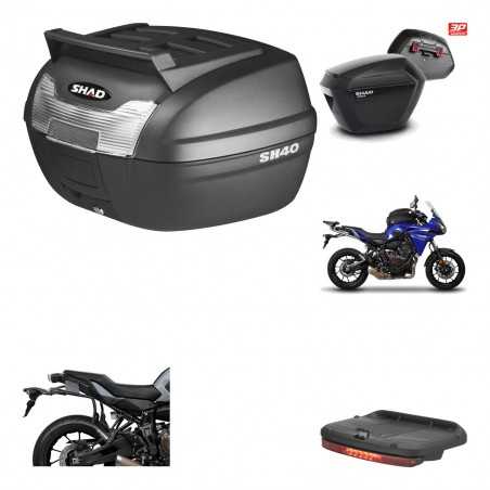 SHAD Maletas laterales + baul trasero herraje montaje luz de freno 3p SH23 KIT-191781