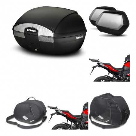 SHAD Maletas laterales + baul trasero herraje montaje accesorios 3p SH45 SH 45 SC SH35 PREMIUM KIT-191885