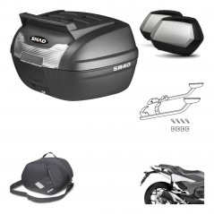 SHAD Maletas laterales + baul trasero herraje montaje 3p bolsa interna SC SH35 PREMIUM KIT-191735