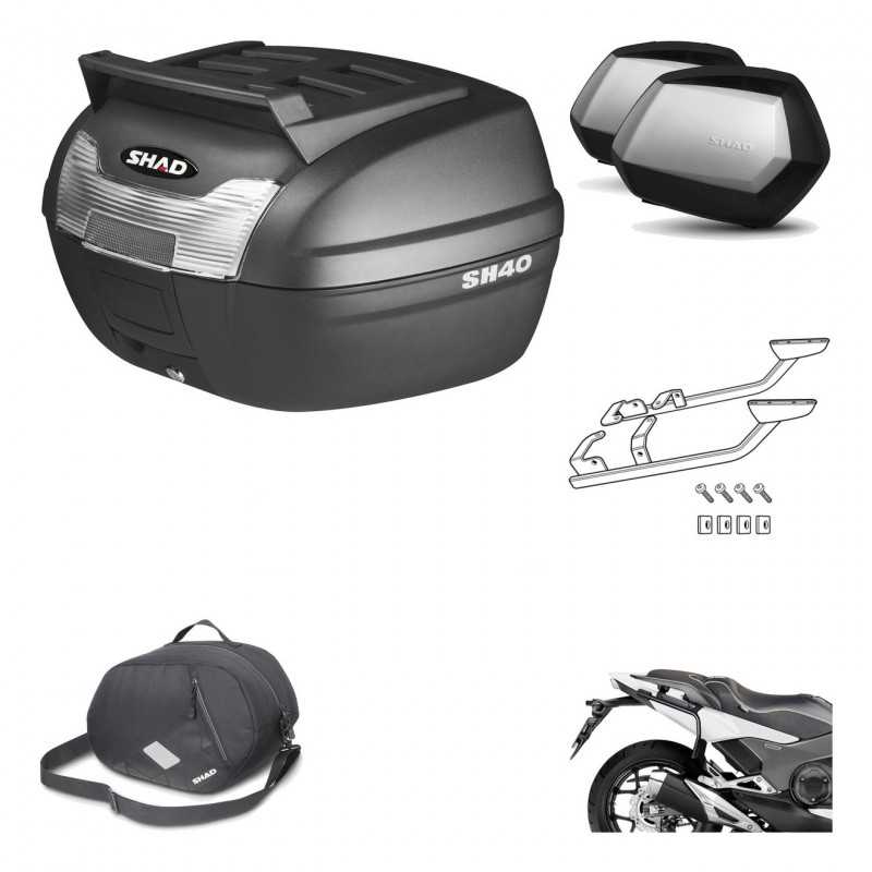 SHAD Maletas laterales + baul trasero herraje montaje 3p bolsa interna SC SH35 PREMIUM KIT-191735