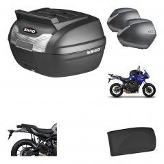 Lateral cases + back trunk + big top fitting + passenger support + 3p hardware  