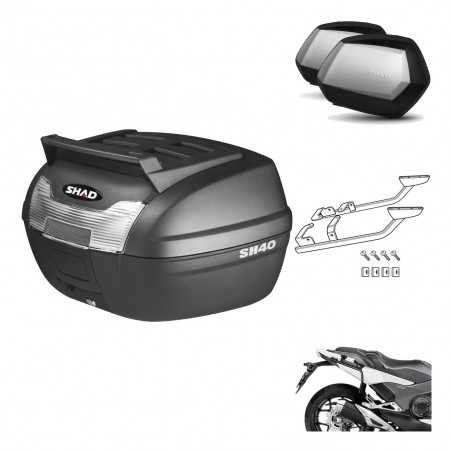 SHAD Maletas laterales + baul trasero herraje montaje 3p SC SH35 PREMIUM KIT-191736