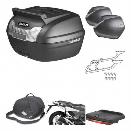 SHAD Maletas laterales + baul trasero herraje montaje accesorios 3p SH36 SH 36 KIT-191743
